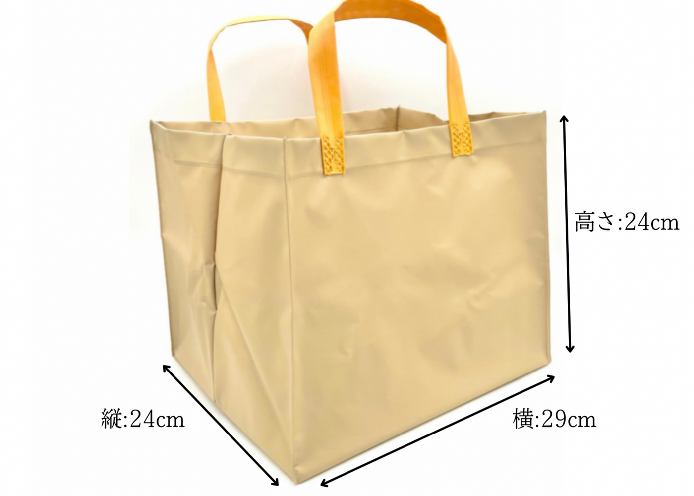 テイクアウトバック（大）　エコバッグ　お買い物　ビニールバッグ　大きめ　お手入れ簡単　日本製　手作り キッカワ