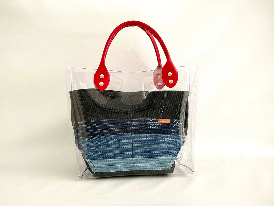 クリアバッグ in デニムポーチ コラボ商品 ハンドバッグ